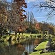クライストチャーチシティ植物園の中を流れるエイボン川の風景