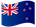 赤い南十字星とイギリスの国旗が入ったニュージーランドの国旗  New Zealand